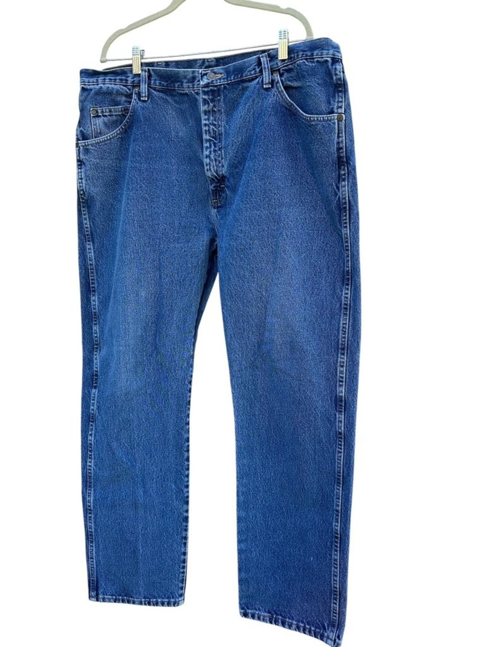 Wrangler Regular Fit Straight Leg Stonewash Denim Jeans Mens 42x32 Style 96501MR